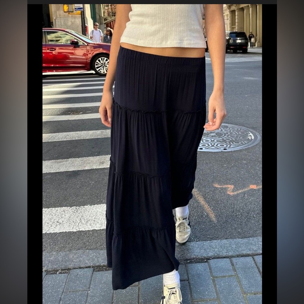 Brandy Melville Dark Blue A-Line Skirt